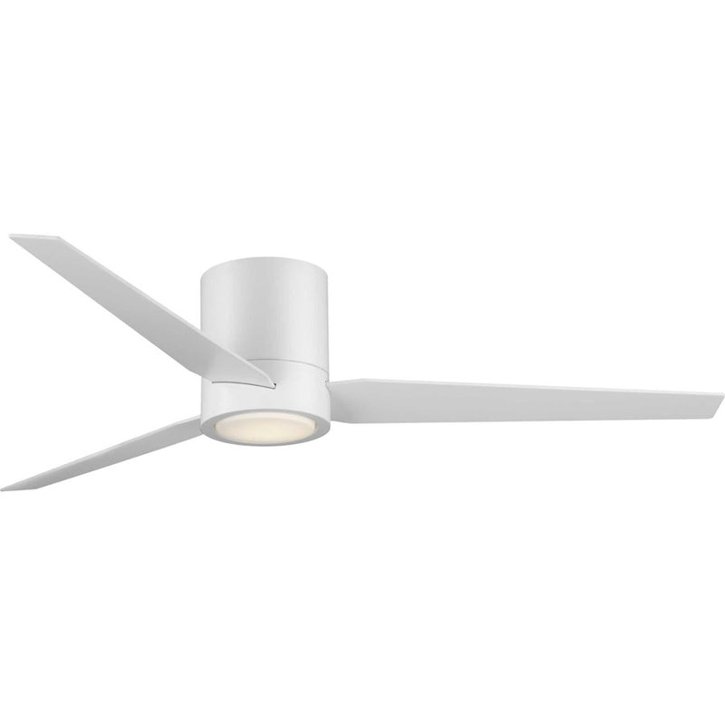 Progress Braden 1 Light Ceiling Fan/Light Kit, White/White Opal - P2588-2830K