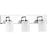 Progress Lighting Merry 3-Light Bath Vanity Light, Chrome/Etched