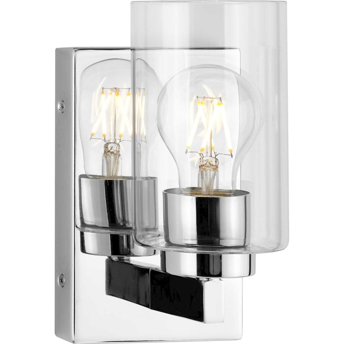 Progress Lighting Goodwin 1 Light Wall Sconce, Chrome/Clear - P300386-015