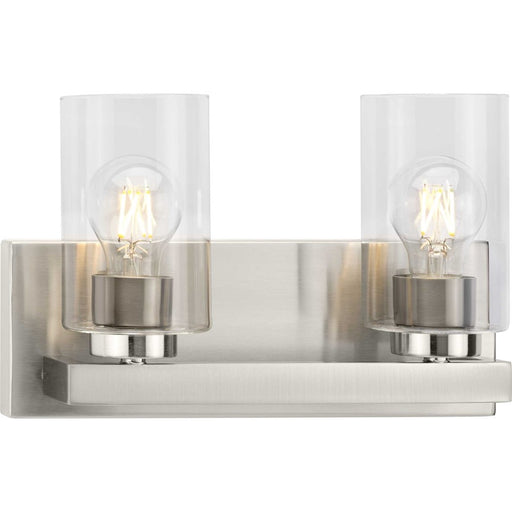 Progress Lighting Goodwin 2 Light Bathroom Vanity, Nickel/Clear - P300387-009