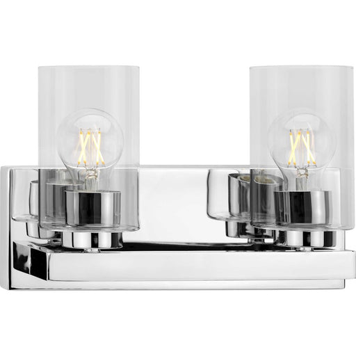 Progress Lighting Goodwin 2 Light Bathroom Vanity, Chrome/Clear - P300387-015