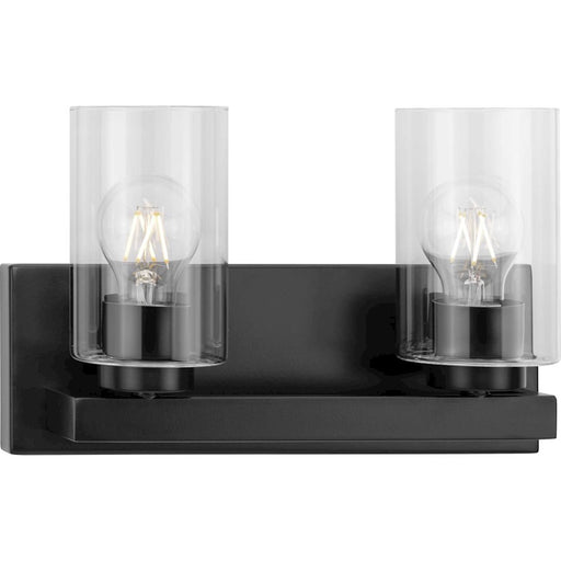 Progress Lighting Goodwin 2 Light Bathroom Vanity, Black/Clear - P300387-31M