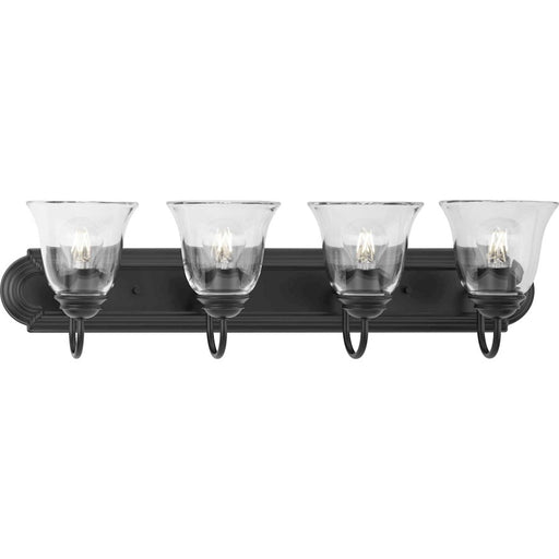 Progress Lighting Clear 4 Light Bathroom Vanity, Black/Clear - P300392-31M