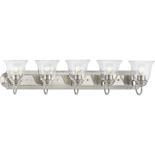 Progress Lighting Clear 5 Light Bathroom Vanity, Nickel/Clear - P300393-009