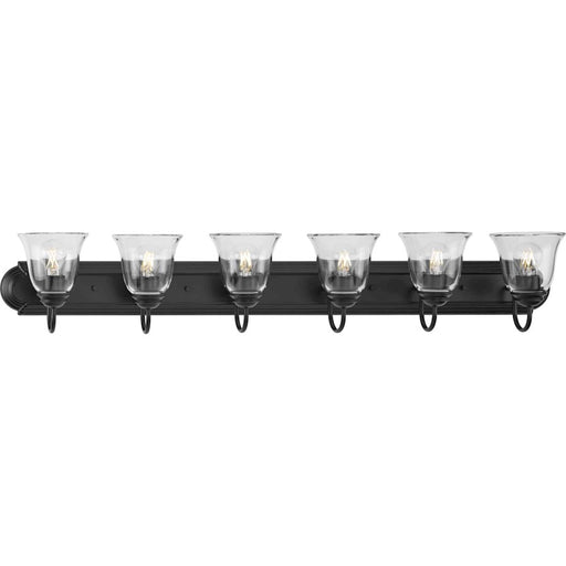 Progress Lighting Clear 6 Light Bathroom Vanity, Black/Clear - P300394-31M