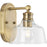 Progress Singleton 1 Light Wall Sconce, Vintage Brass/Clear - P300395-163