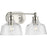 Progress Lighting Singleton 2 Light Bathroom Vanitys, Nickel/Clear - P300396-009