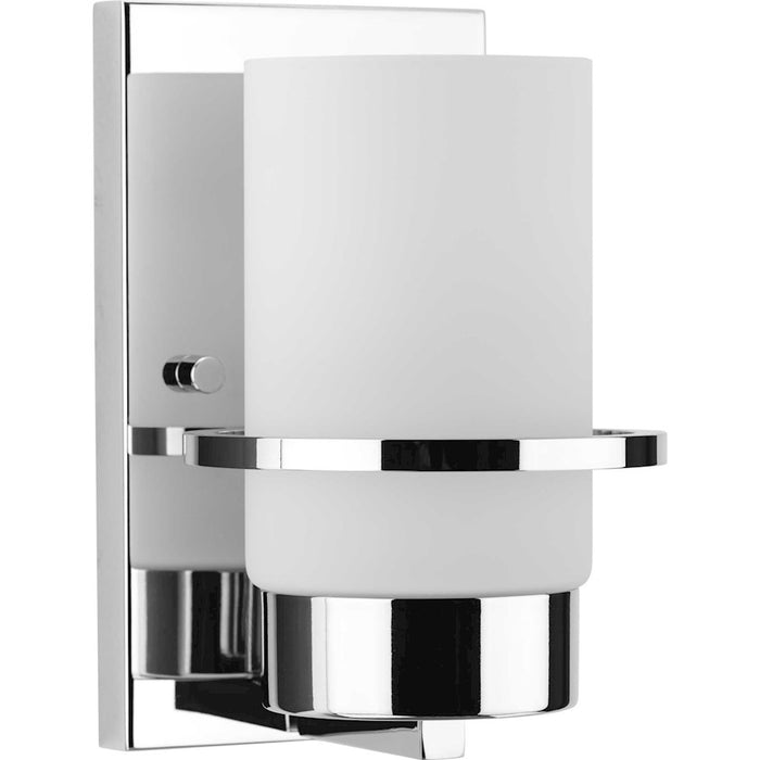 Progress Lighting Reiss 1 Light Wall Sconce, Chrome/Etched - P300413-015