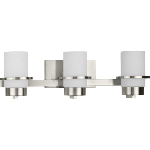 Progress Lighting Reiss 3 Light Bathroom Vanity, Nickel/Etched - P300415-009