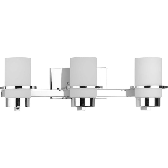 Progress Lighting Reiss 3 Light Bathroom Vanity, Chrome/Etched - P300415-015