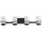 Progress Lighting Reiss 4 Light Bathroom Vanity, Black/Etched - P300416-31M