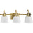 Progress Preston 3 Light Bathroom Vanity, Brass /Etched Opal - P300428-163