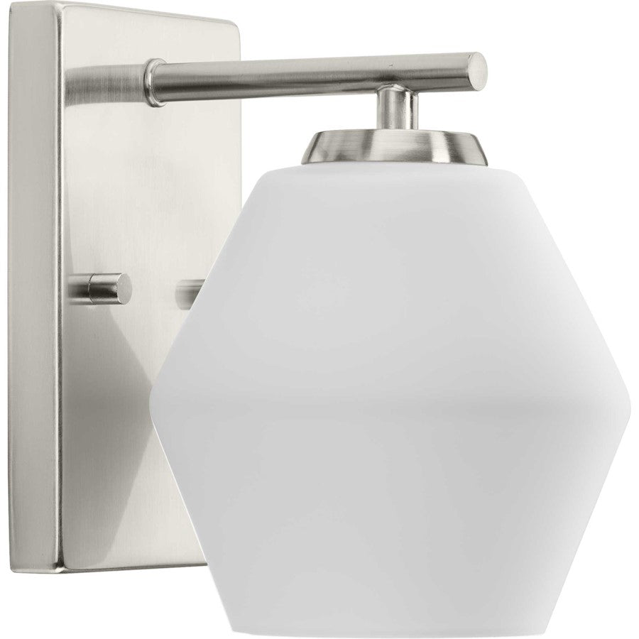 Progress Copeland 1 Light Wall Sconce, Nickel/Etched Opal - P300430-009