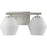 Progress Copeland 2 Light Bathroom Vanity, Nickel/Etched Opal - P300431-009