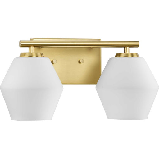 Progress Copeland 2 Light Bathroom Vanity, Gold/Etched Opal - P300431-191