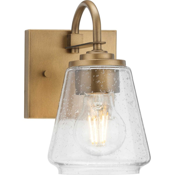 Progress Lighting Martenne 4.62"W Bath Light, Bronze/Clear Seeded - P300472-196