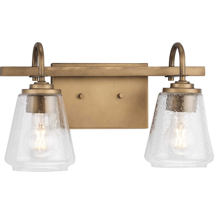 Progress Lighting Martenne 14"W Bath Light, Bronze/Clear Seeded - P300473-196