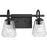 Progress Lighting Martenne 14"W Bath Light, Black/Clear Seeded - P300473-31M