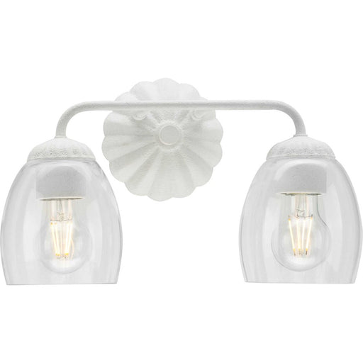 Progress Lighting Quillan 14.5"W Bath Light, White Plaster/Clear - P300489-197