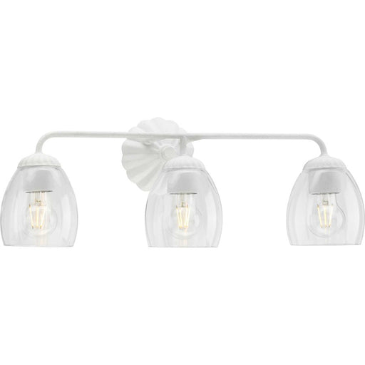 Progress Lighting Quillan 23.87"W Bath Light, White Plaster/Clear - P300490-197