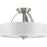 Progress Lighting Kene 2-Light Semi-Flush Convertible, Linen