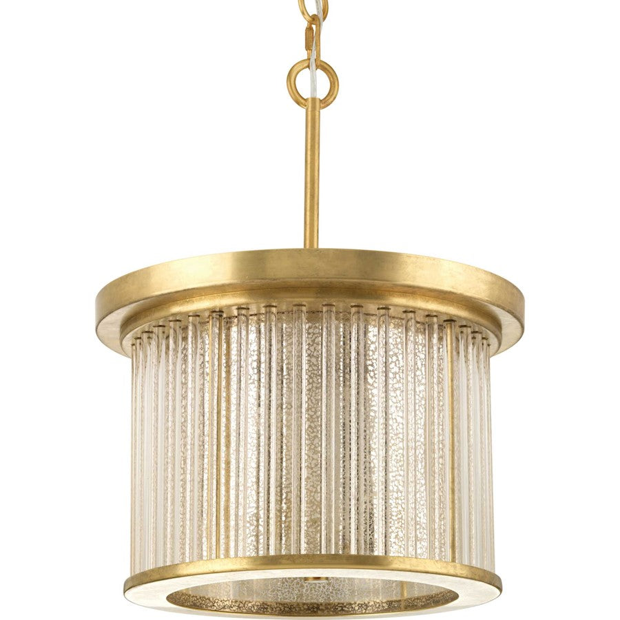 Progress Point Dume Sequit Point 3Lt Semi Flush Conv, Brass/Merc - P350142-160