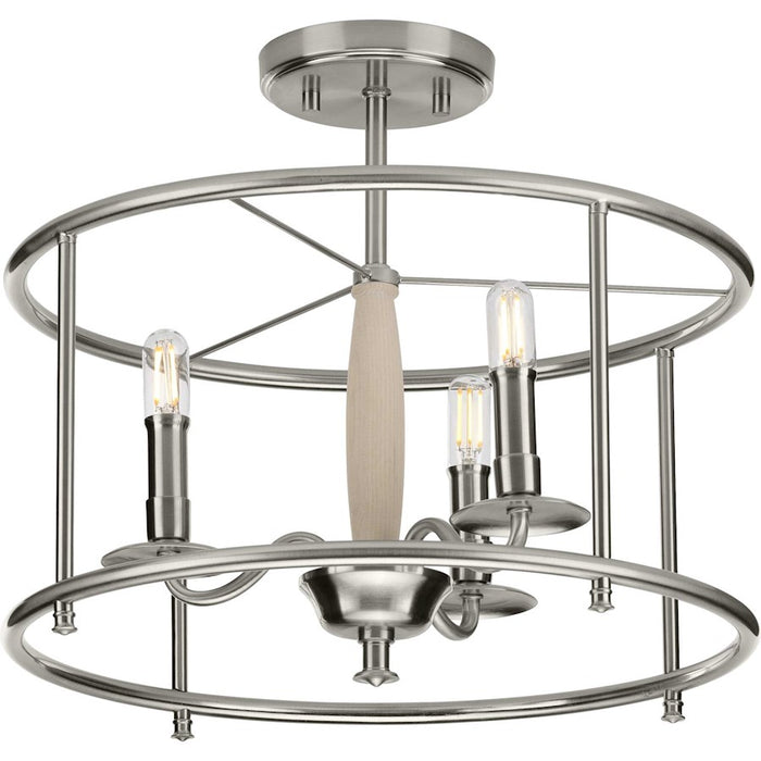 Progress Lighting Durrell 3-Light Semi-Flush Mount Convertible
