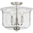 Progress Lighting Winslett 3-Light Semi-Flush Mount, Seeded