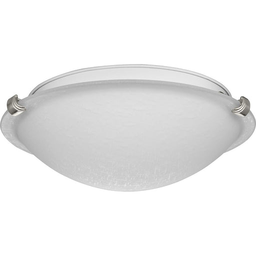 Progress Lighting Linen Dome Nickel/Etched Linen Flush Mount