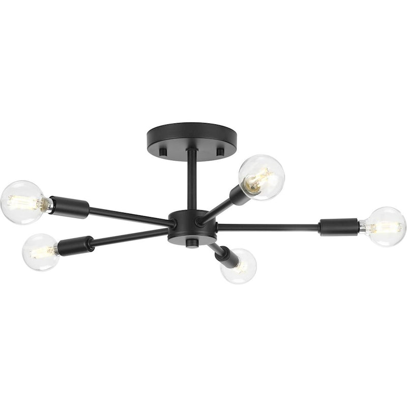 Progress Lighting Delayne 5 Light Semi-Flush Mount