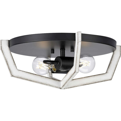 Progress Galloway 2 Light Flush Mount Light, Black/Distressed - P350224-31M