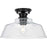 Progress Lighting Singleton 1 Light 14" Semi-Flush, Black/Clear - P350227-31M