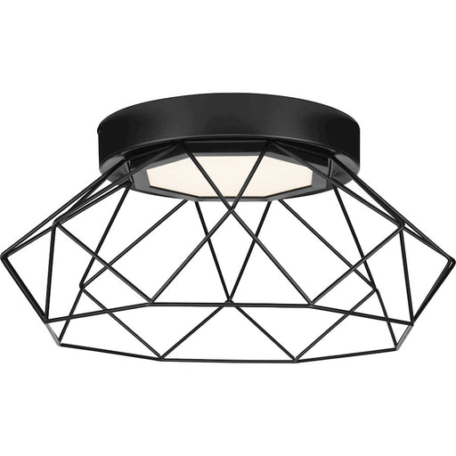 Progress Lighting Geodesic 1 Light LED Flush Mount Light, Black - P350229-31M-30