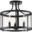 Progress Lighting Gilliam 3 Light Semi-Flush Mount, Black/Clear - P350231-31M