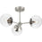 Progress Lighting Atwell 3 Light Semi-Flush Mount, Nickel/Clear - P350235-009