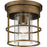 Progress Burgess 1 Light Flush Mount, Aged Bronze/Clear Seeded - P350236-196