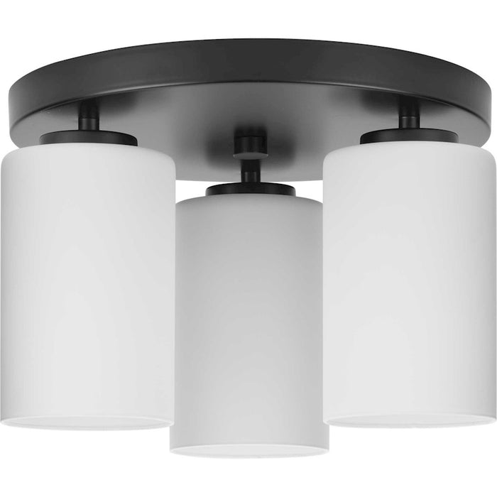 Progress Lighting Cofield 3 Light Flush Mount, Black/Etched White - P350238-31M