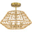 Progress Lighting Laila 3 Light Semi-Flush, Vintage Brass - P350246-163