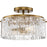 Progress Lighting Chevall 12.62" Flush Mount, Gold/Clear Pressed - P350268-204