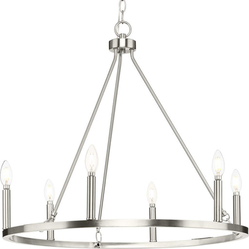 Progress Lighting Gilliam 6 Light Chandelier, Brushed Nickel - P400313-009