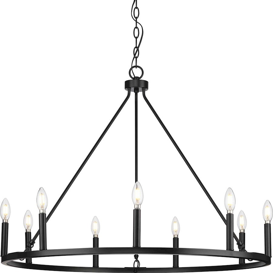 Progress Lighting Gilliam 9 Light Chandelier, Matte Black - P400314-31M