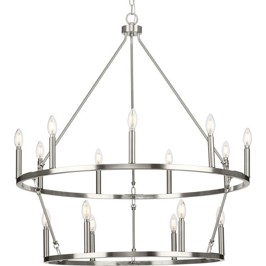 Progress Lighting Gilliam 15 Light Chandelier, Brushed Nickel - P400315-009