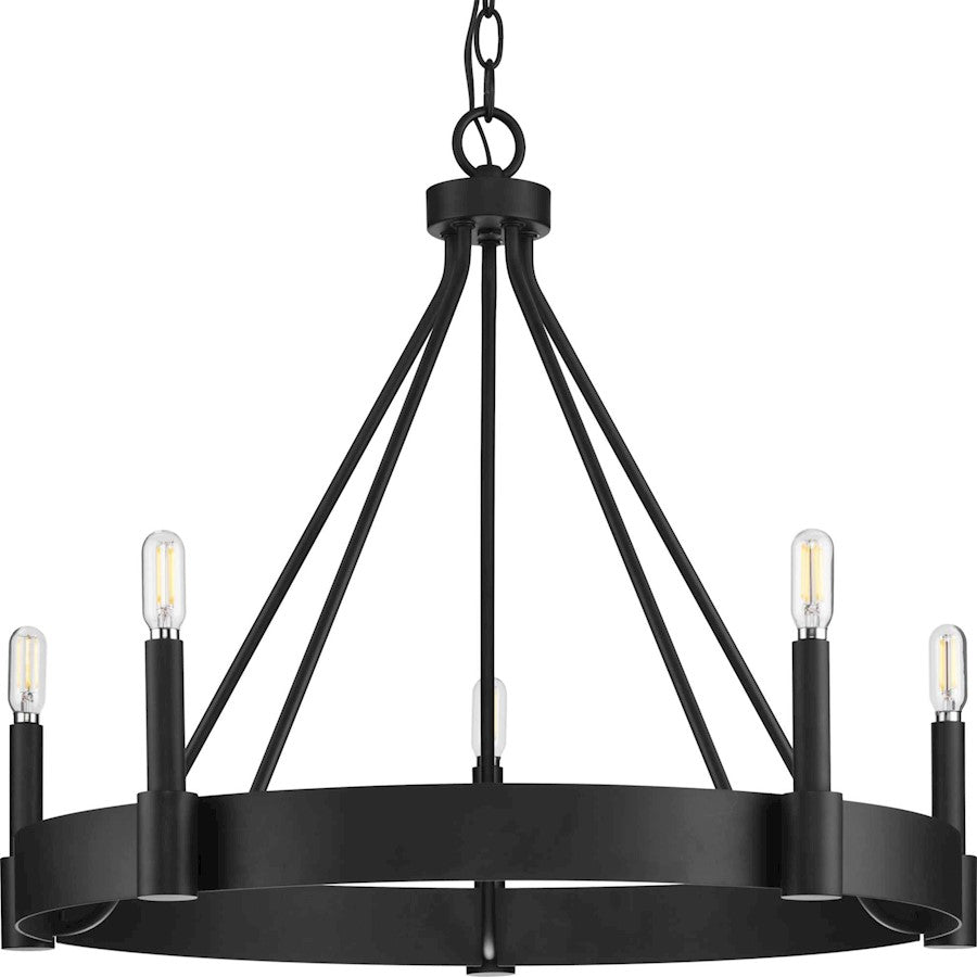 Progress Lighting Breckenridge 5 Light Chandelier, Matte Black - P400318-31M