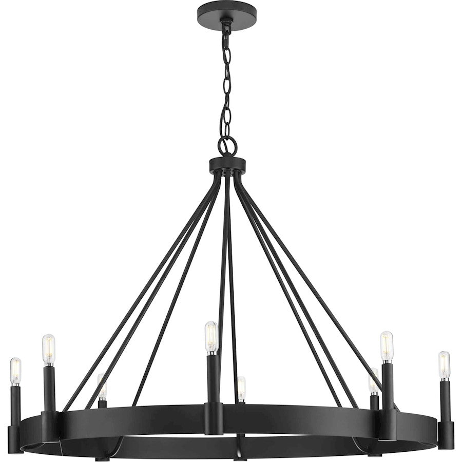 Progress Lighting Breckenridge 8 Light Chandelier, Matte Black - P400319-31M