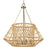 Progress Laila 4 Light Chandelier, Vintage Brass/Woven Jute - P400323-163