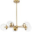 Progress Lighting Atwell 5 Light Chandelier, Brushed Bronze/Clear - P400325-109