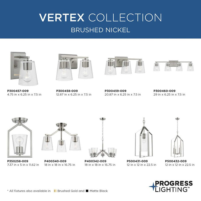 Progress Lighting Vertex 3-Light Convertible Chandelier