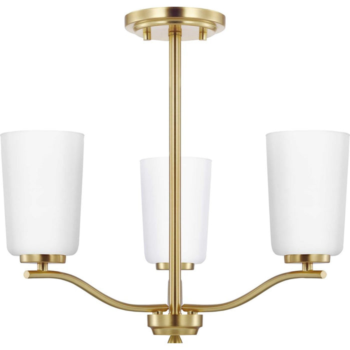 Progress Lighting Adley 3-Light Semi-Flush/Conv Chandelier