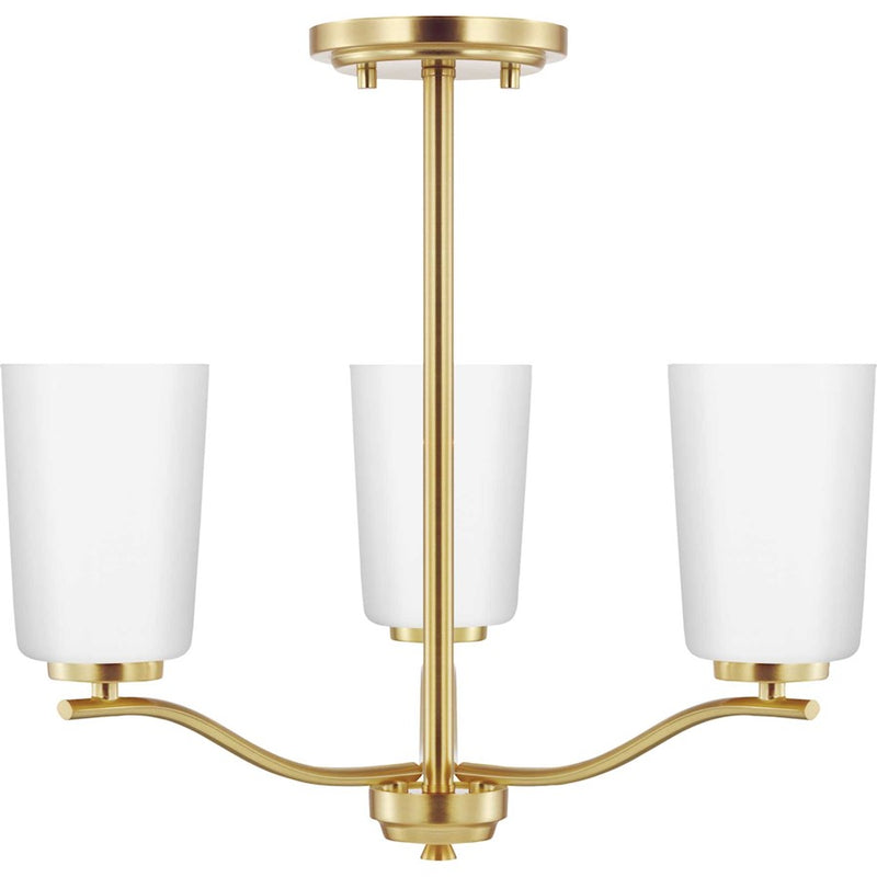 Progress Lighting Adley 3-Light Semi-Flush/Conv Chandelier