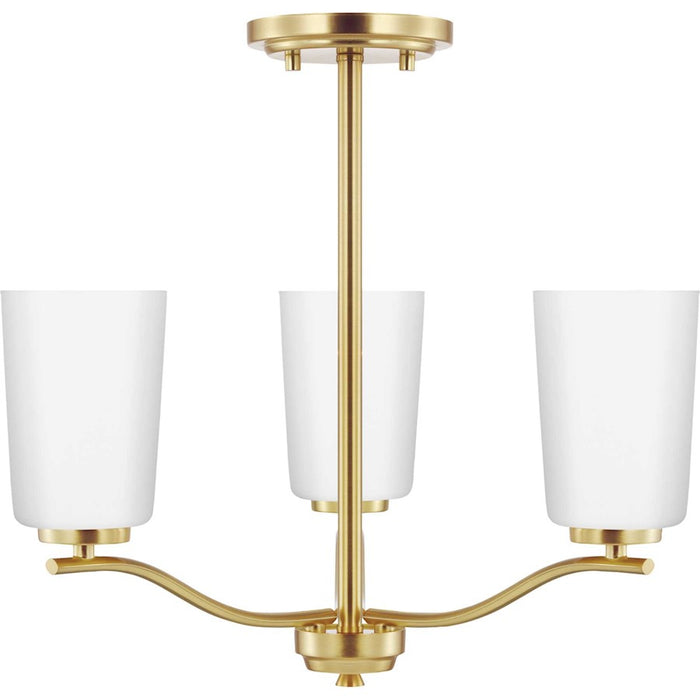 Progress Lighting Adley 3-Light Semi-Flush/Conv Chandelier
